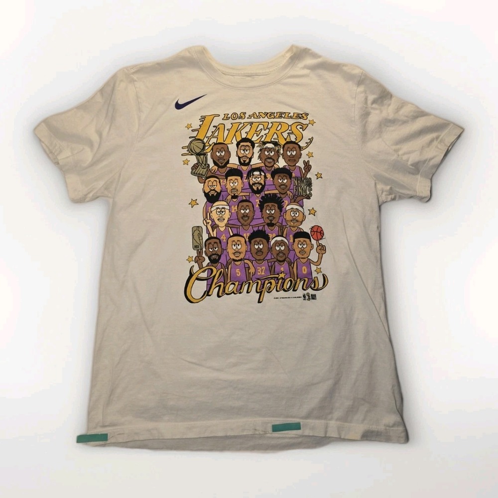 Los Angeles Lakers T-shirt Mens L Nike 2020 NBA Finals White